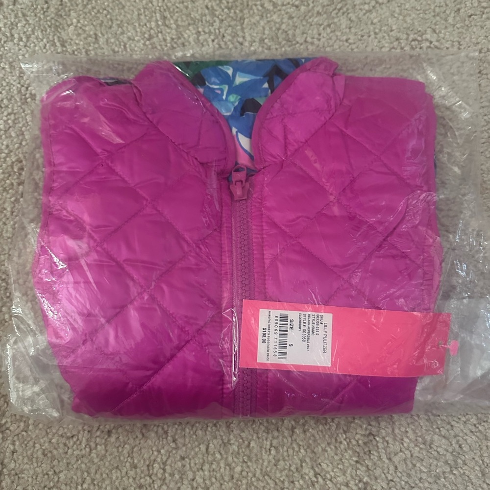 NWT Lilly Pulitzer girls Melanie reversible vest size small